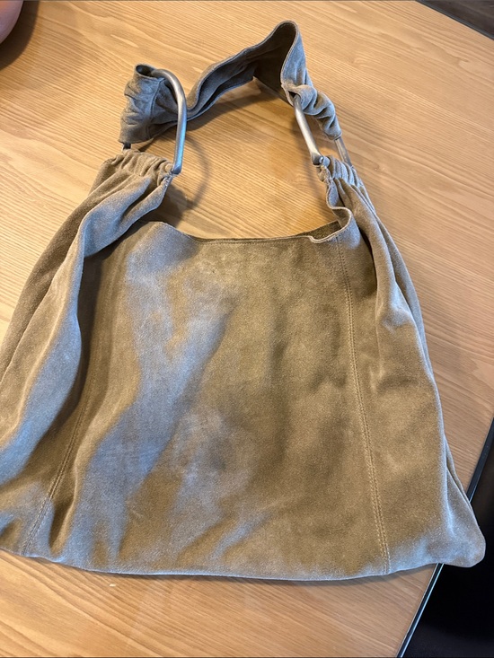 Free People Handbags - Free People Suede Hobo Shoulder Bag in army green